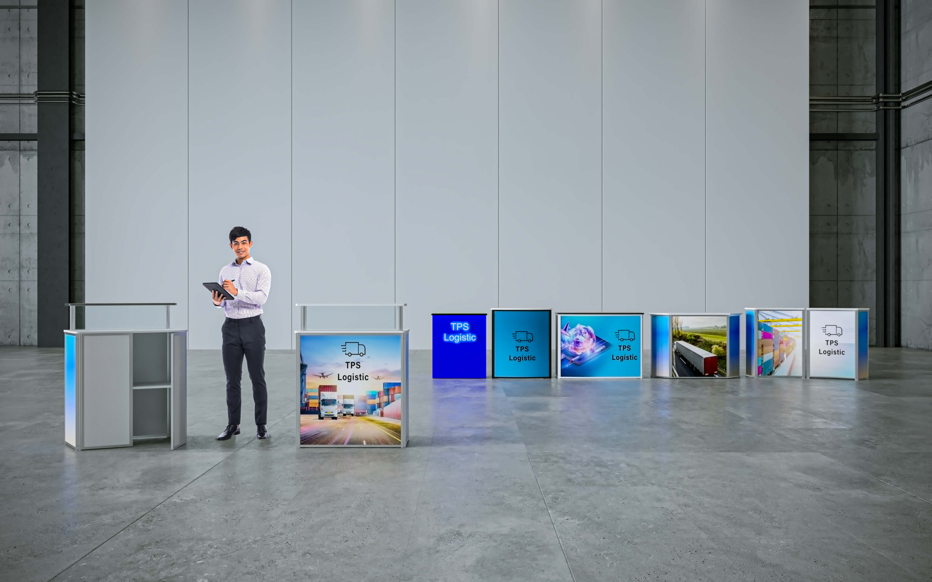 Faltbare Messetheke isyLINE 21