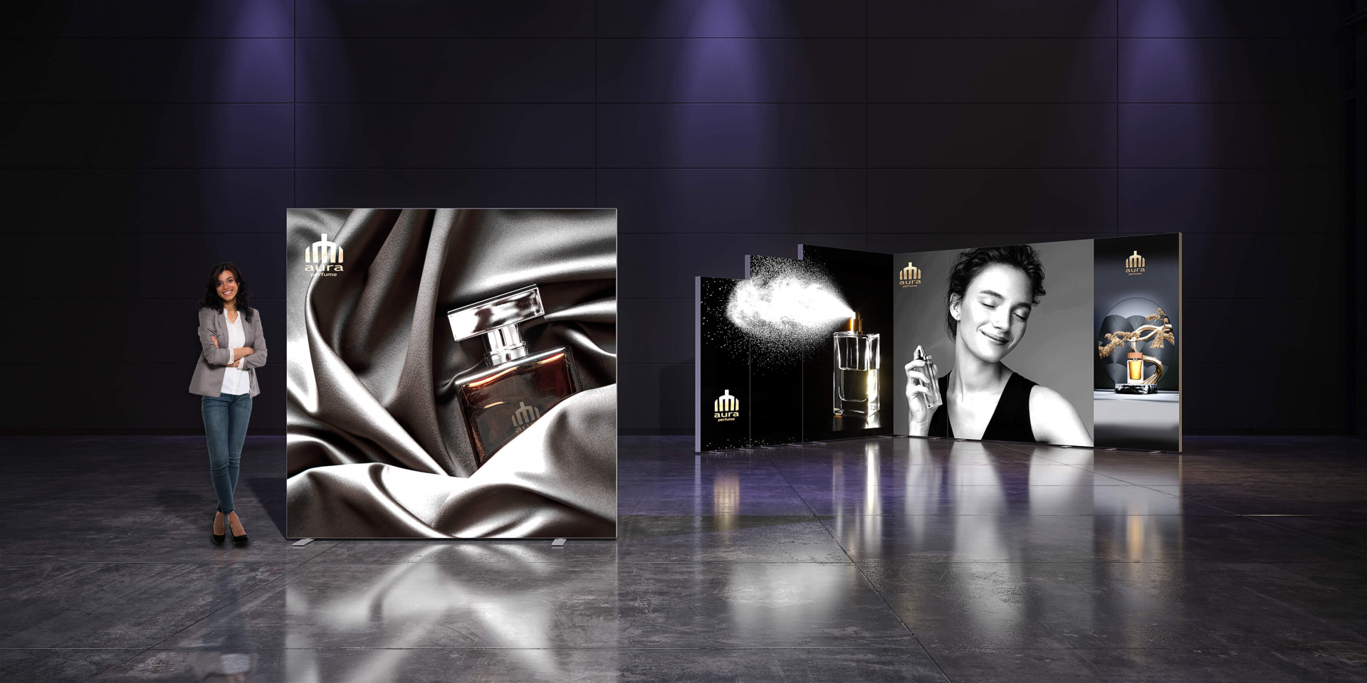 Leuchtrahmen Leuchtwand Messewand