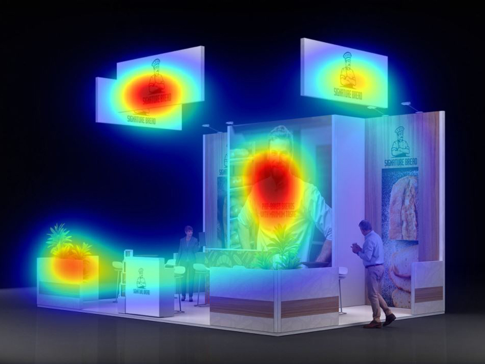 Heatmap Eyetracking Messestand