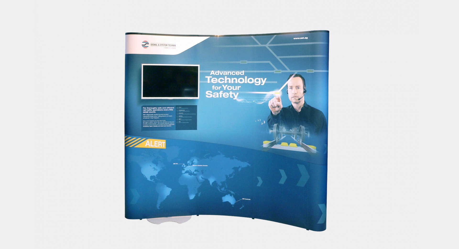 Portfolio - Faltdisplay mit Monitor