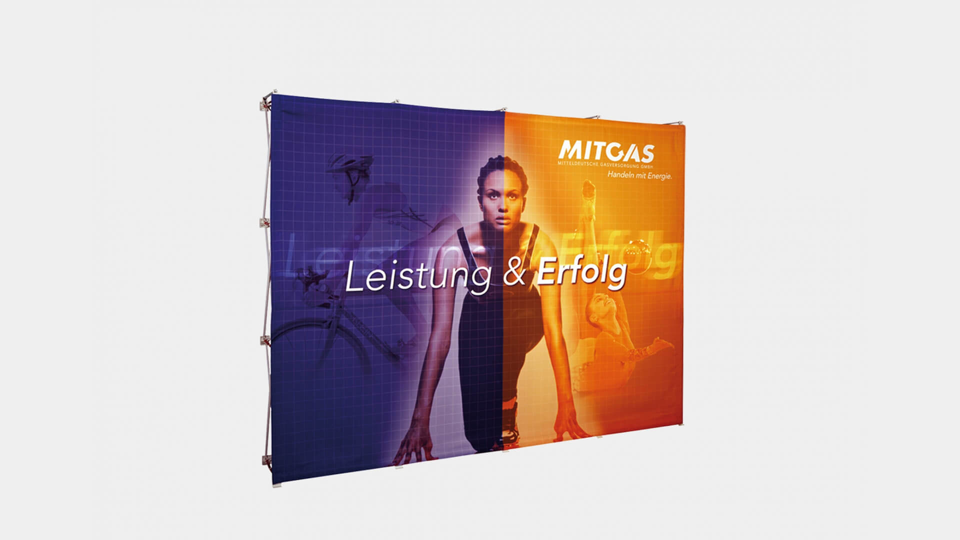 Portfolio - Faltwand 4x3 Felder mit Textilgrafik