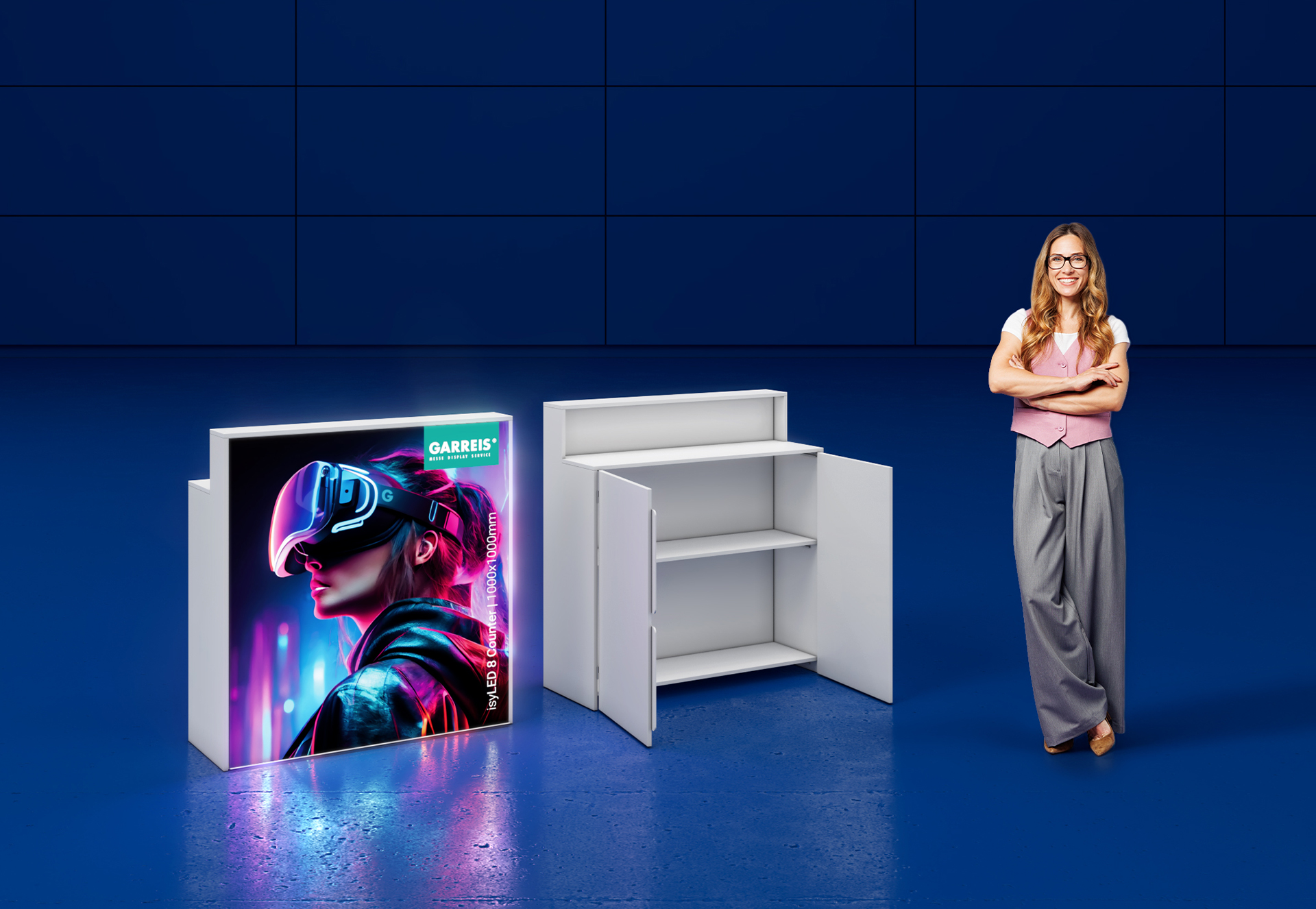 Messetheken - LED-Messetheke isyLED 8 Bartheke