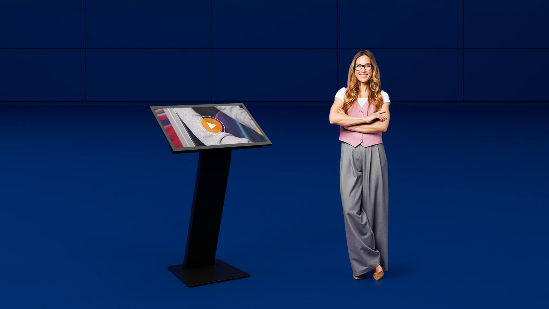Digital Signage - isyMEDIA ST Touchboard horizontal Kiosk