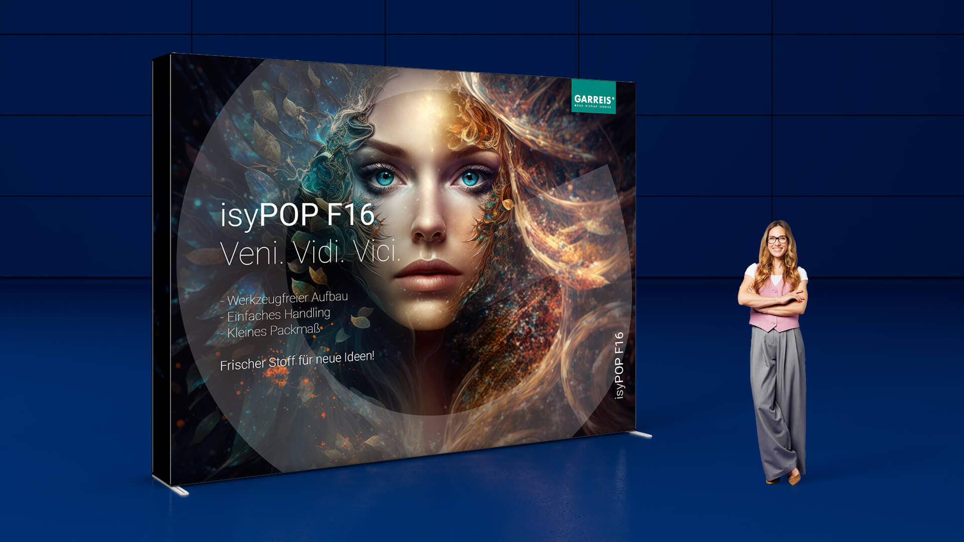 Faltdisplays - Faltdisplay Messewand isyPOP F16