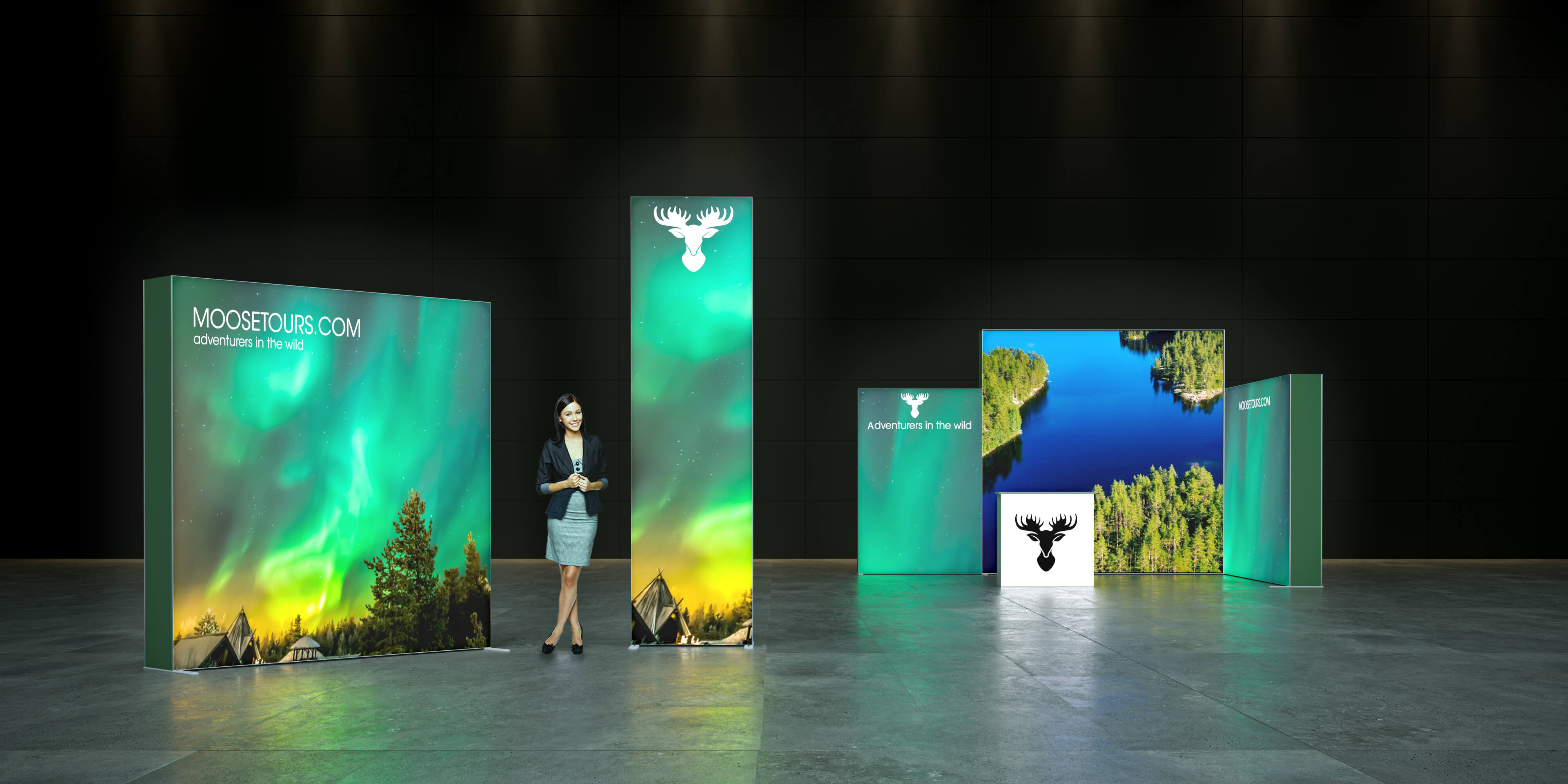 Leuchtwände - Faltdisplay hinterleuchtet isyPOP F15