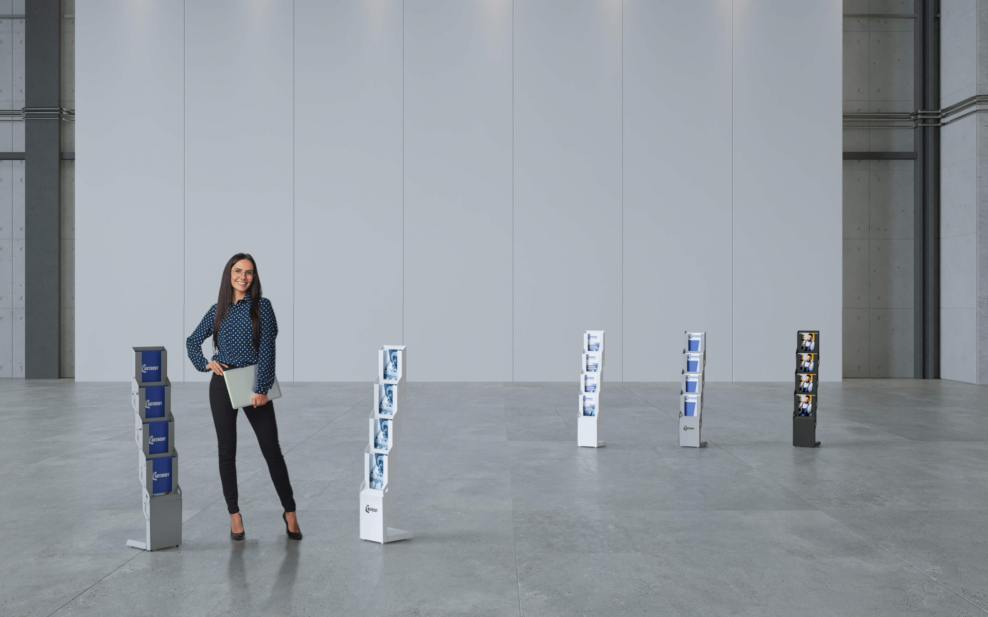 isyRACK 5 Prospektstaender mobil Prospektständer - isyRACK 5 Prospektstaender mobil