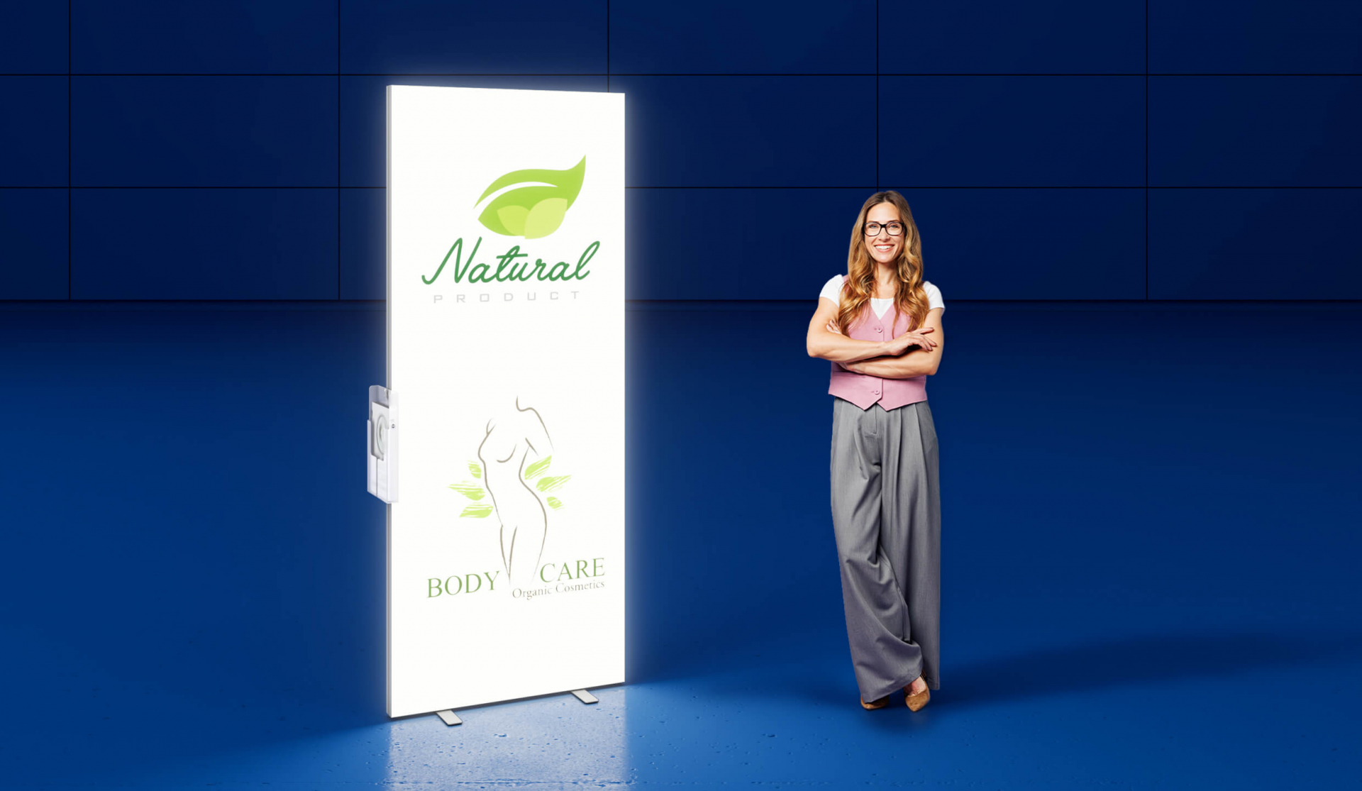 LED-Messewand - Solo LED-Lightbox isyLED 6