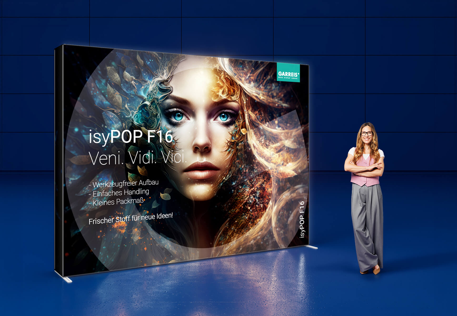 LED-Messewand - LED Faltdisplay Messewand isyPOP F16