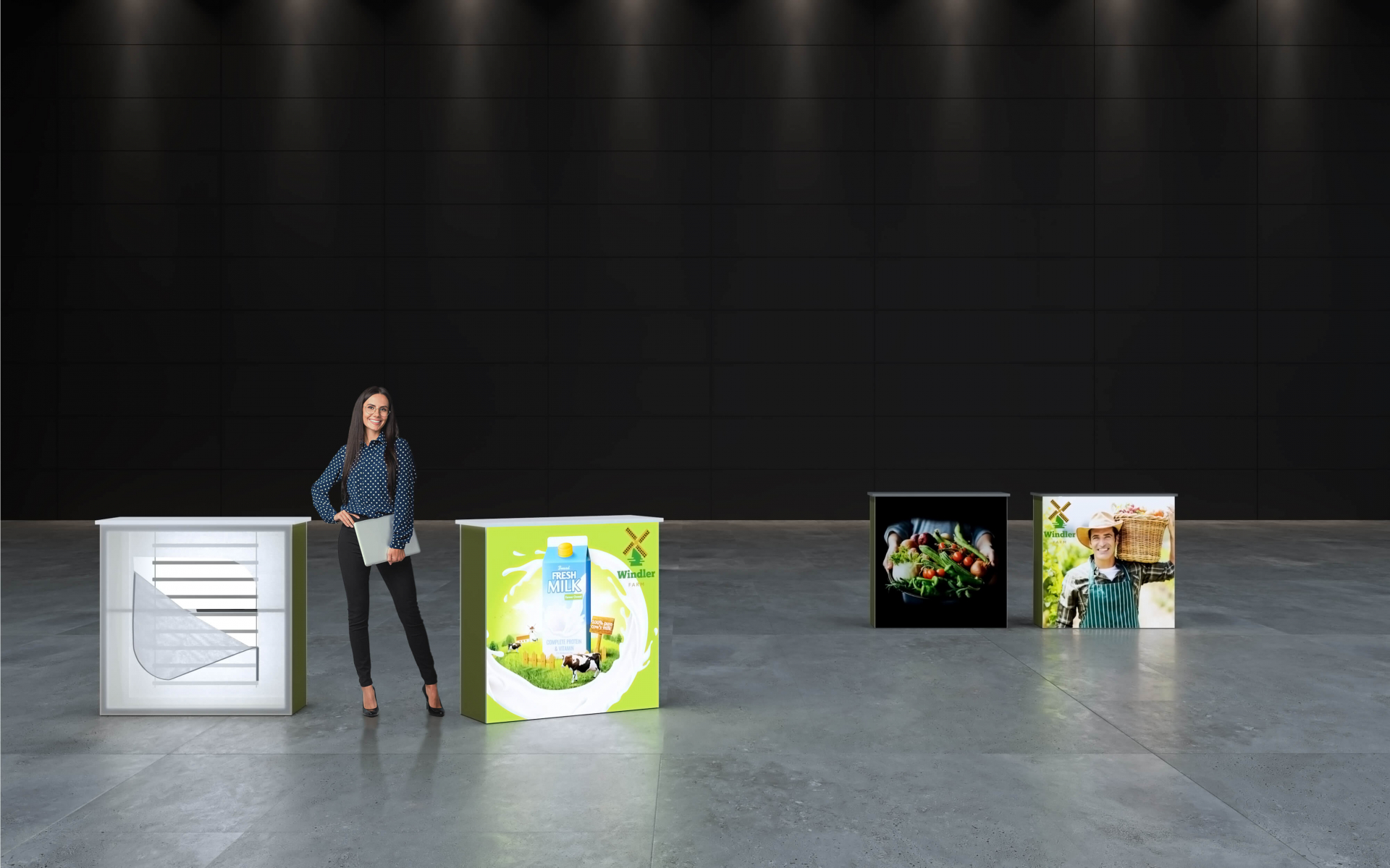 LED-Theke isyPOP F 15 Messetheken - LED-Theke isyPOP F 15