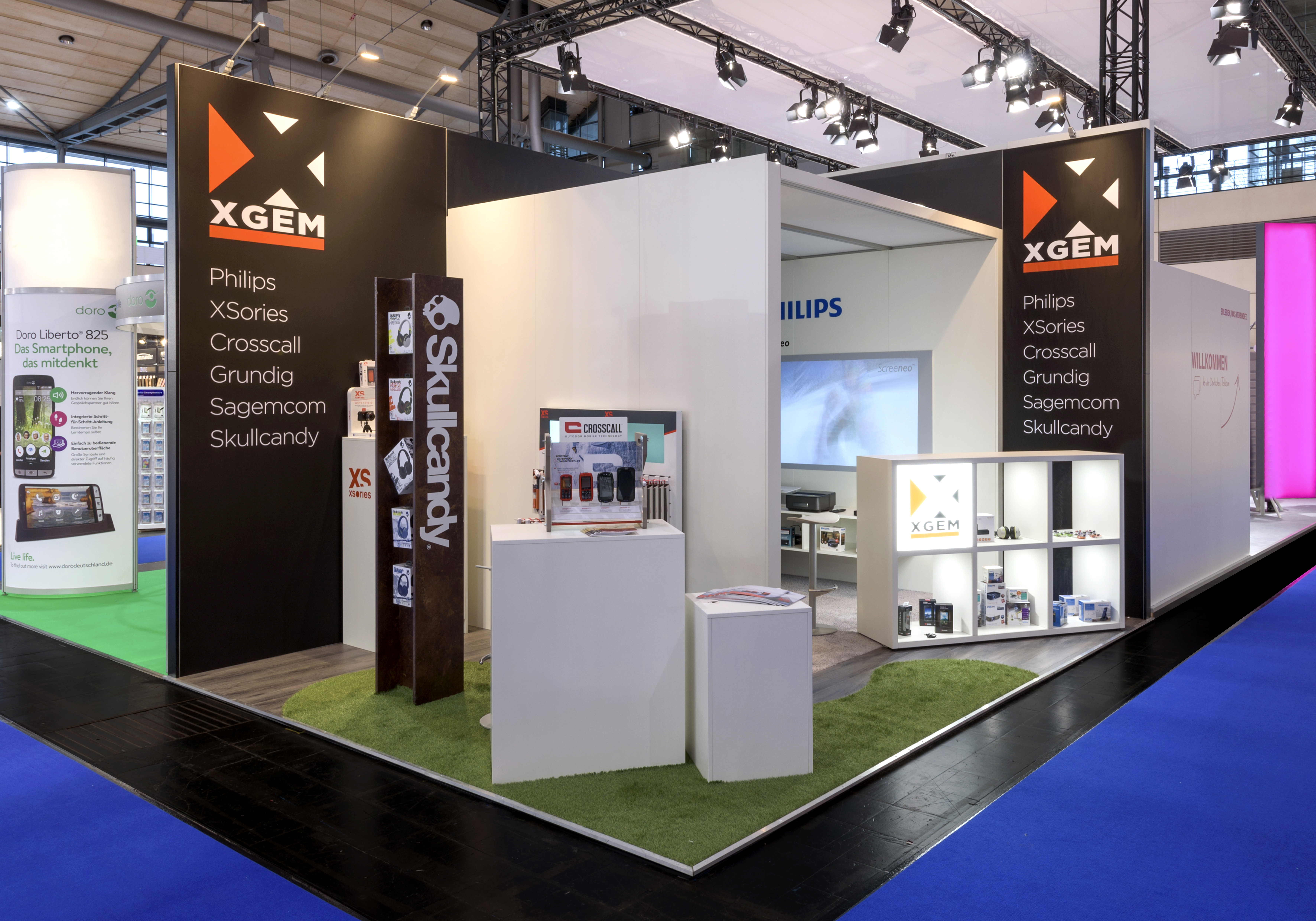 Portfolio Messebau - Messestand 5x4 Meter mit LED Wall