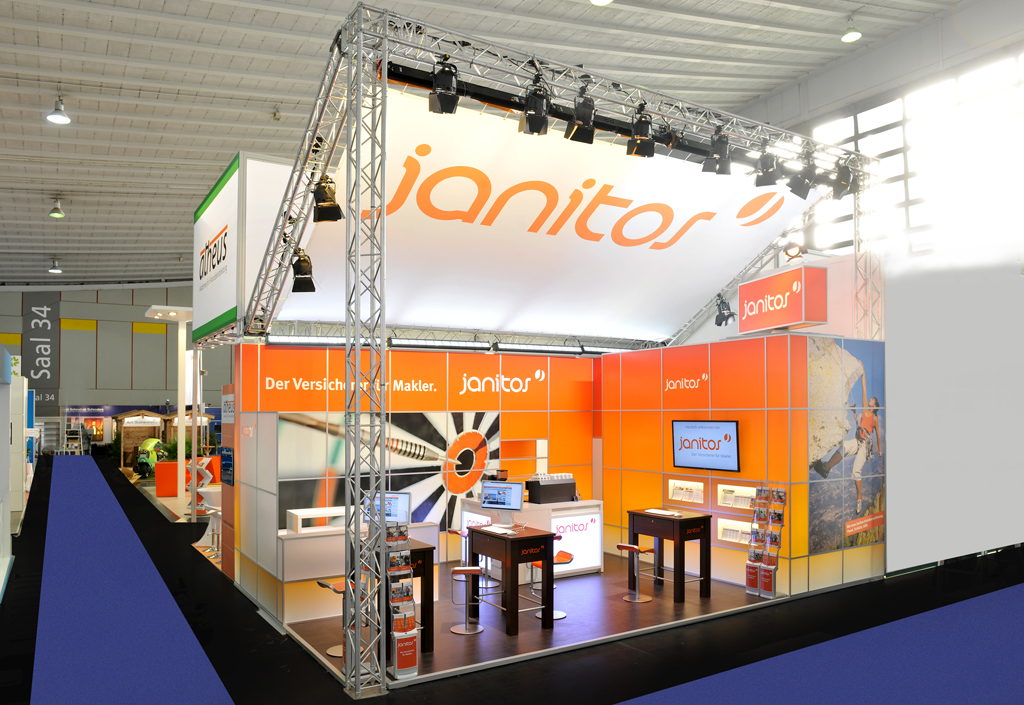 Portfolio Messebau - Messebau 8x5 Meter mit Traversen