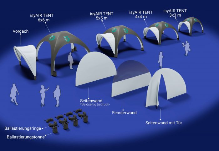 Aufblasbares Eventzelt isyAIR TENT Zubehörbild Aufblasbares Eventzelt isyAIR TENT Zubehörbild