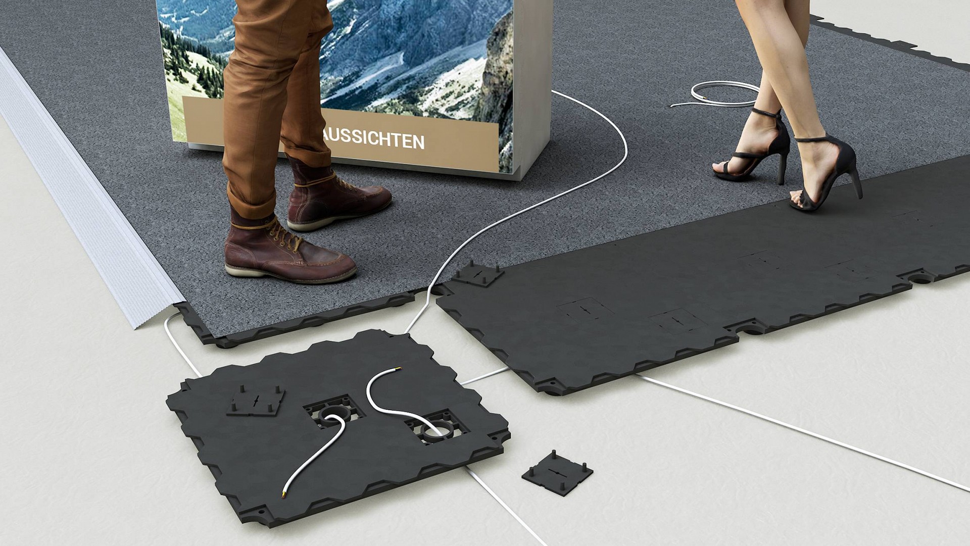 Messeboden ecofloor Blanko Mobiler Messeboden professionell