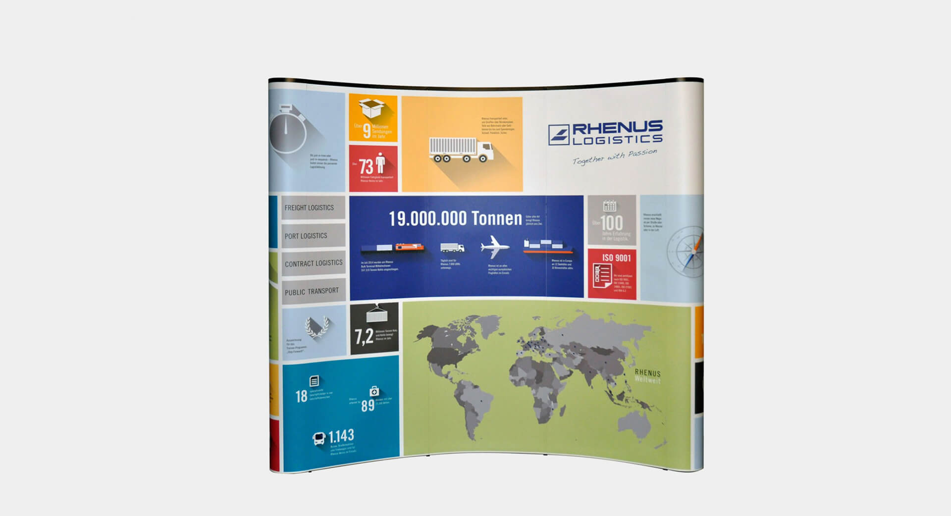 Faltdisplay gebogen 3x3 Faltdisplay gebogen 3x3