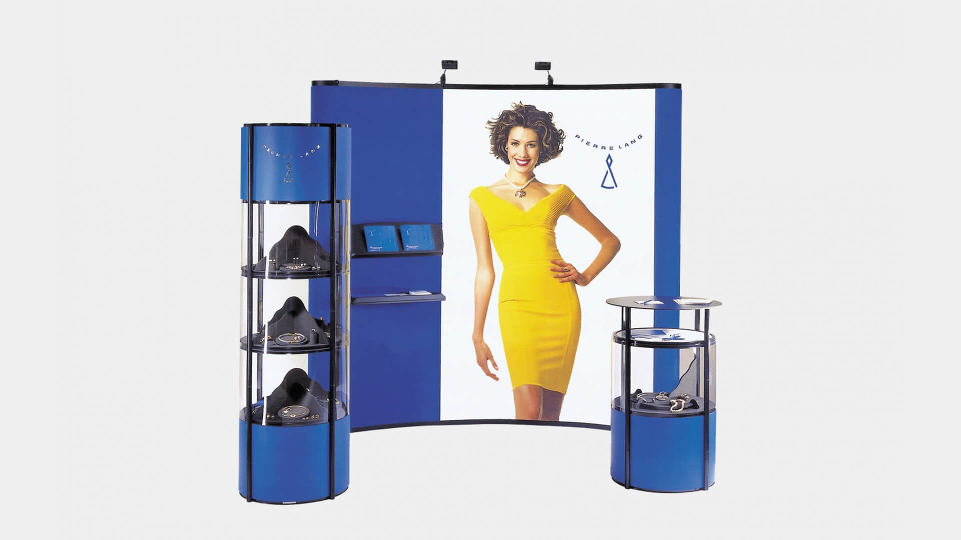 Faltdisplay mit Faltvitrine Faltdisplay mit Faltvitrine