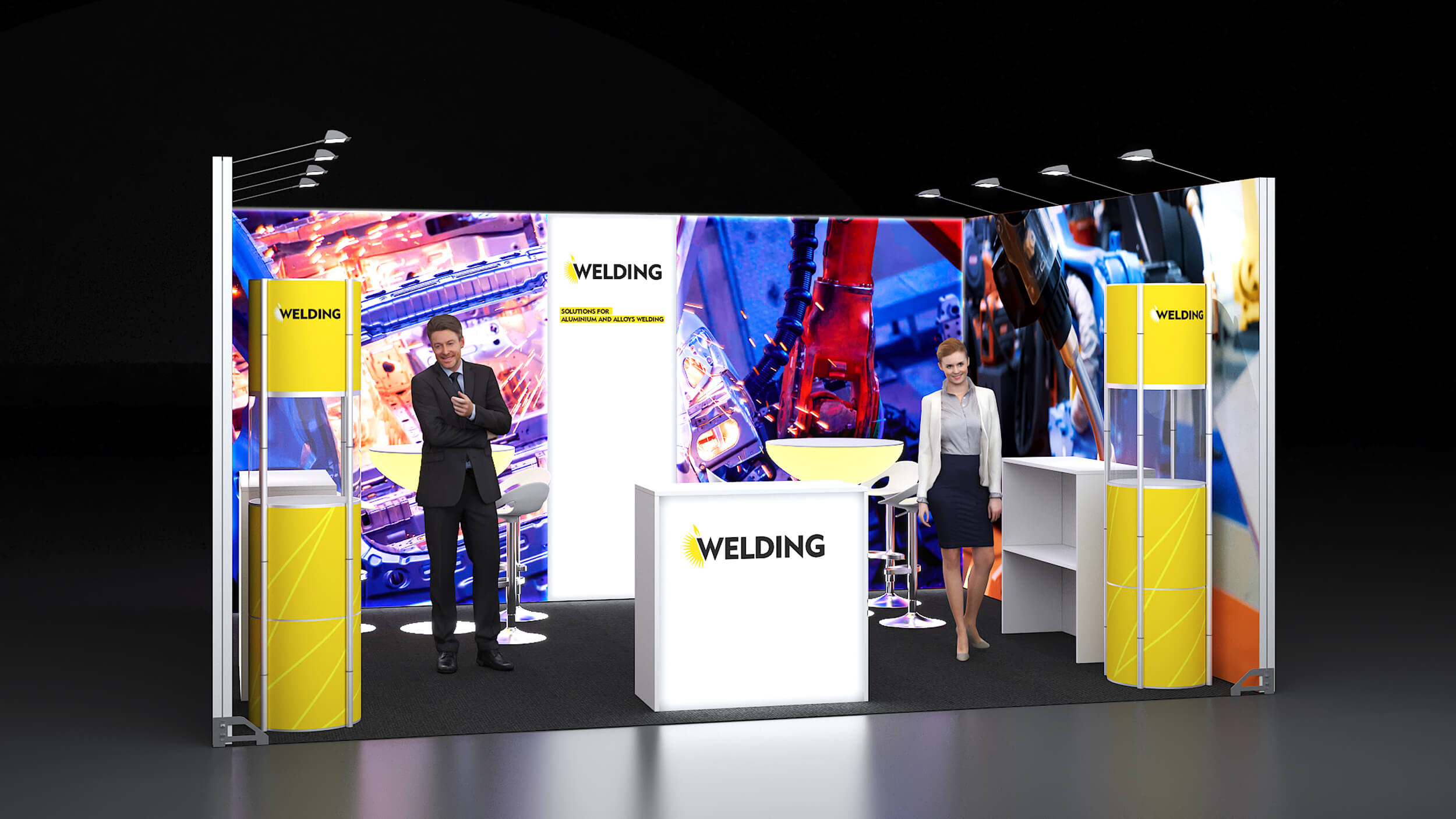 LED Reihenstand Messestand 5x4 Meter LED Reihenstand Messestand 5x4 Meter 3