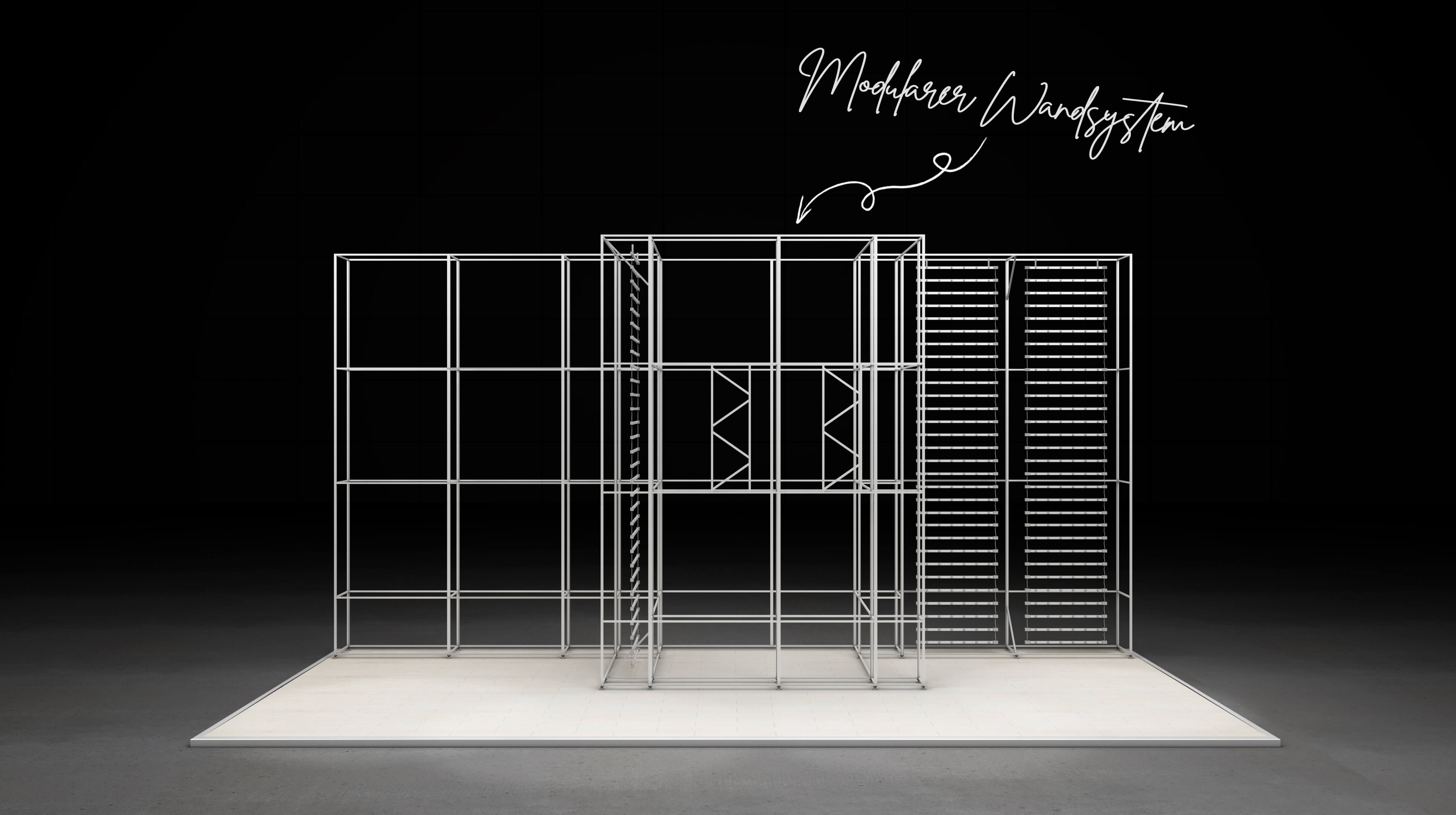 Nachhaltiger Messestand - Modulares Wandsystem