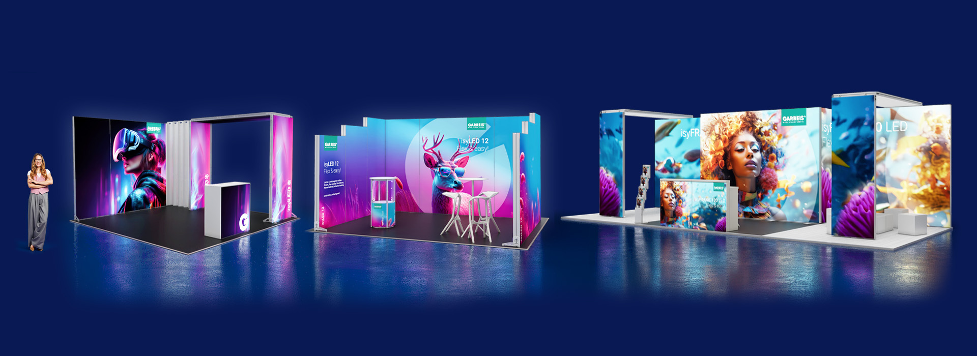 Modulare LED Messewand Systeme