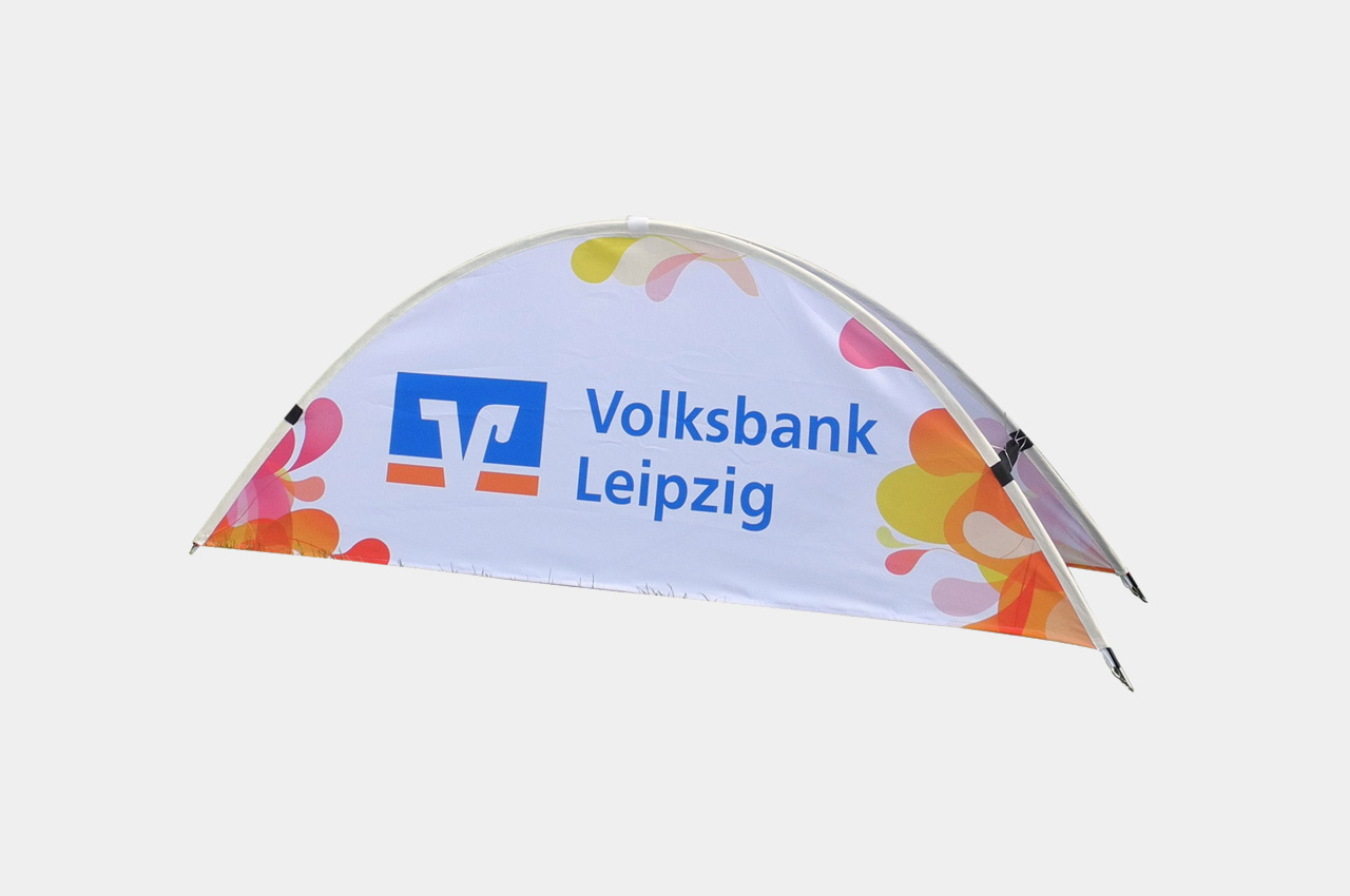 isyFLEX Bodenbanner - Volksbank