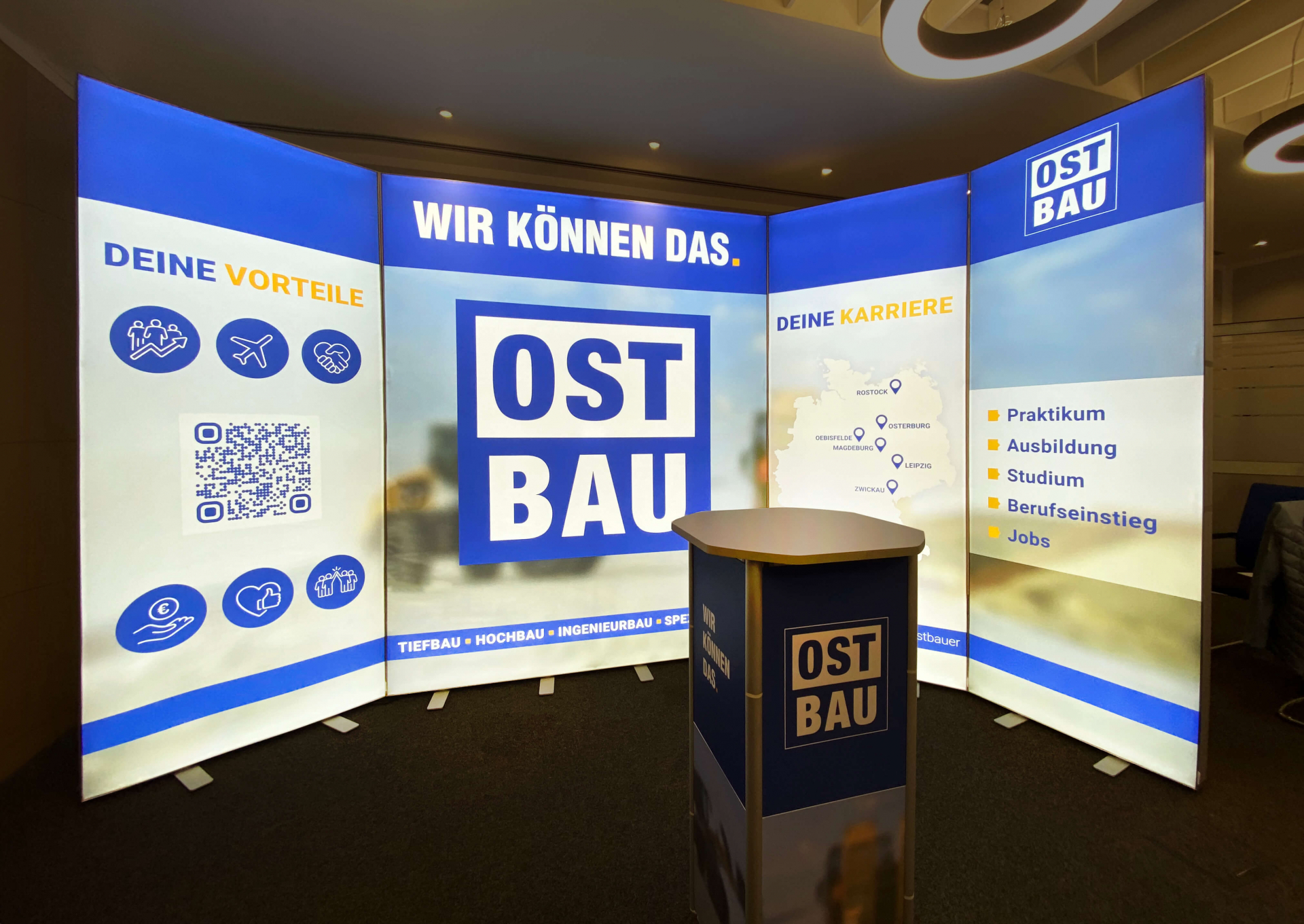 LED Leuchtwand isyLED8 AUfbauschulung