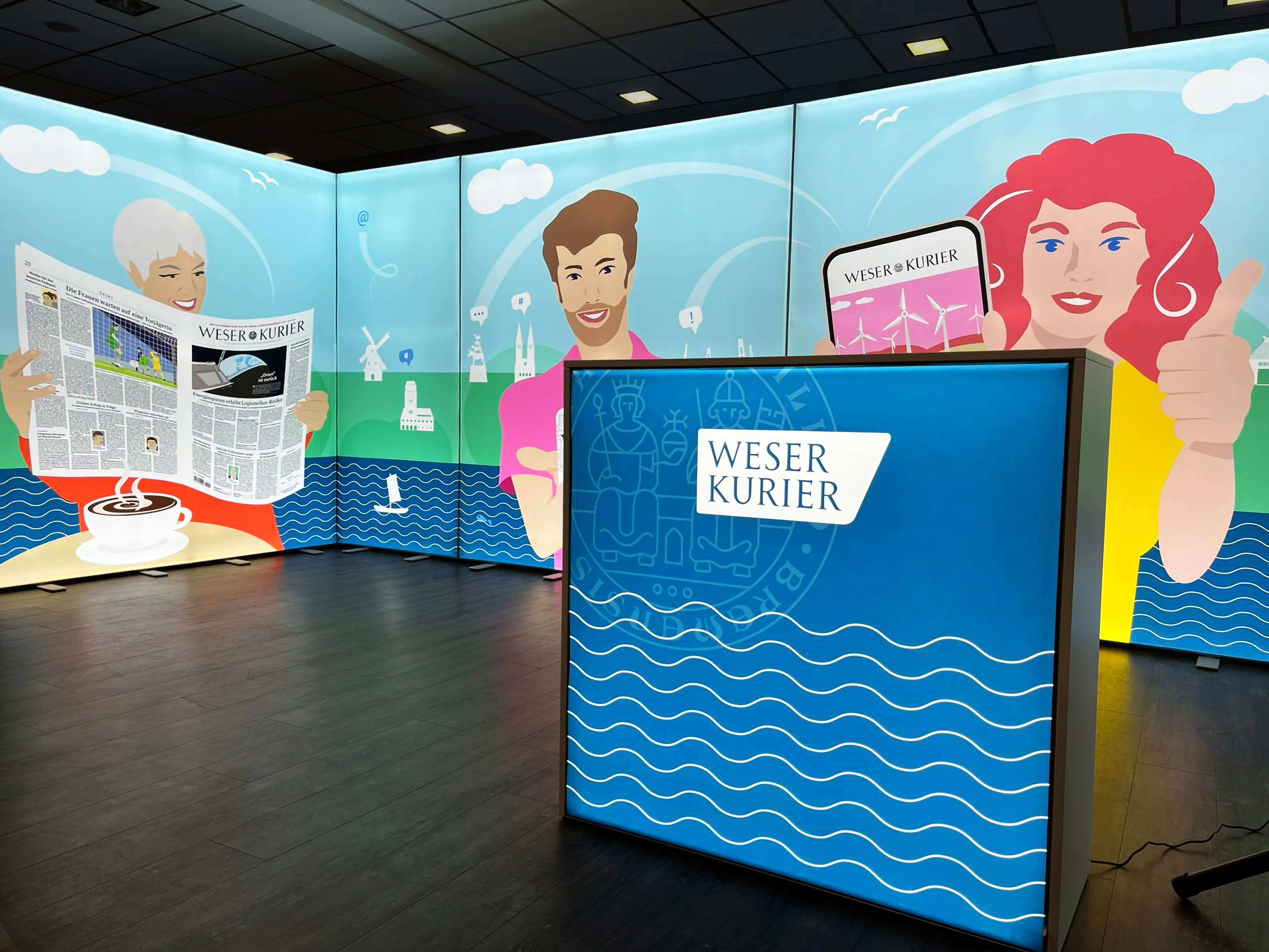 LED Messetheke isyLED 8 Weser Kurier LED Messetheke isyLED 8 Weser Kurier