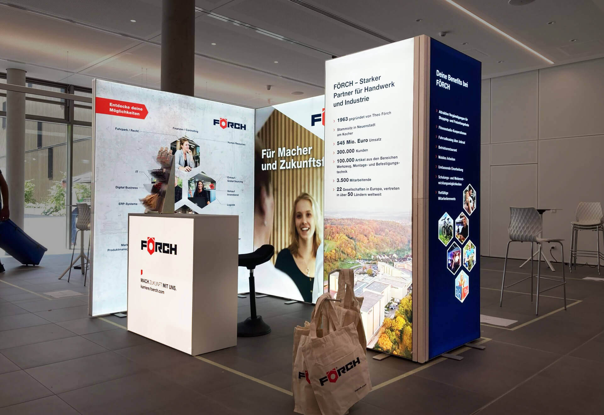 LED Messewand Jobmesse foerch