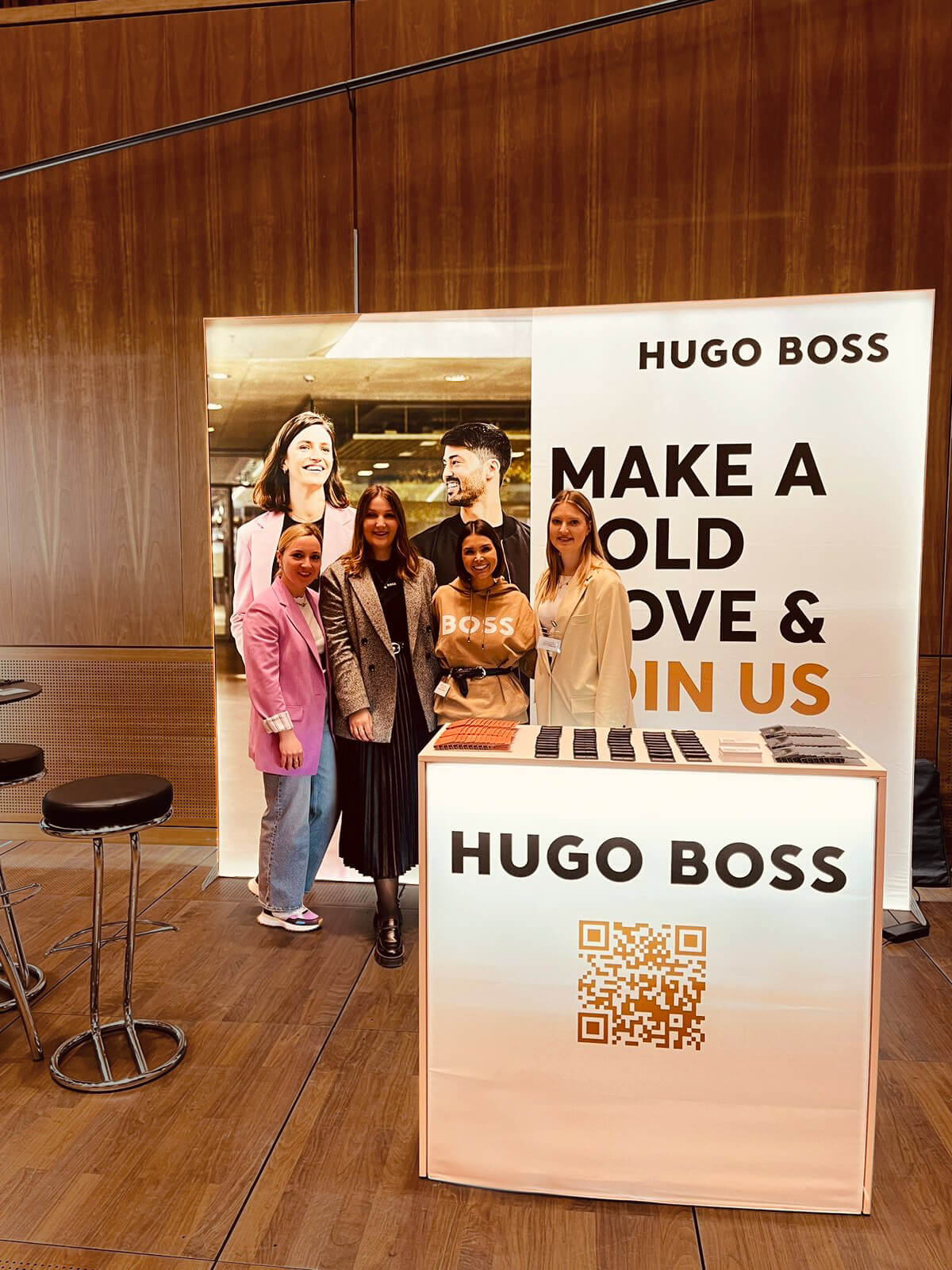 LED Messewand Jobmesse Hugo Boss