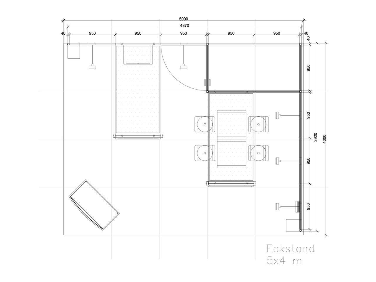 isywall Grundriss Eckstand 5x4