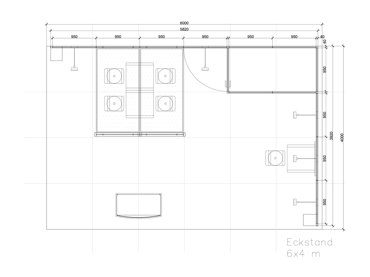 isywall Grundriss Eckstand 6x4