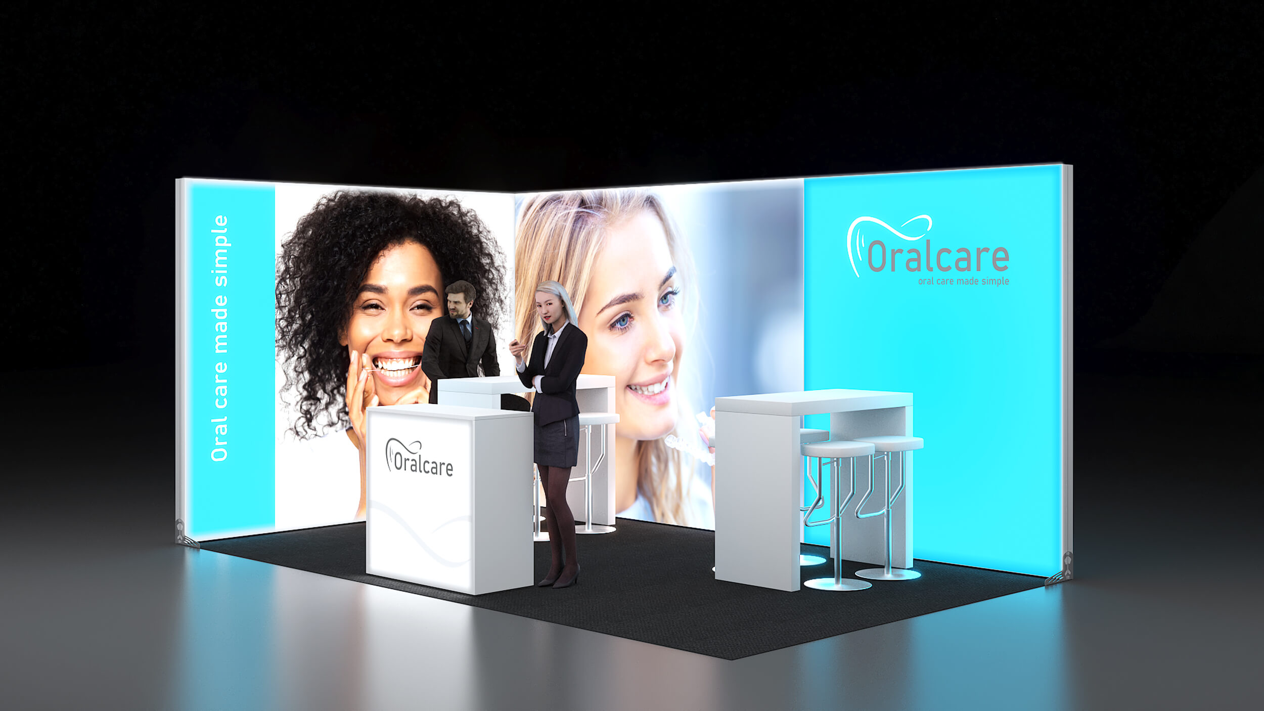 LED Messestand mit LED Theke LED Messestand mit LED Theke